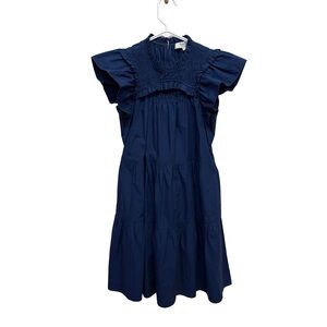 Sea New York Blue Cotton Ruched Dress Size 0 / S-XS